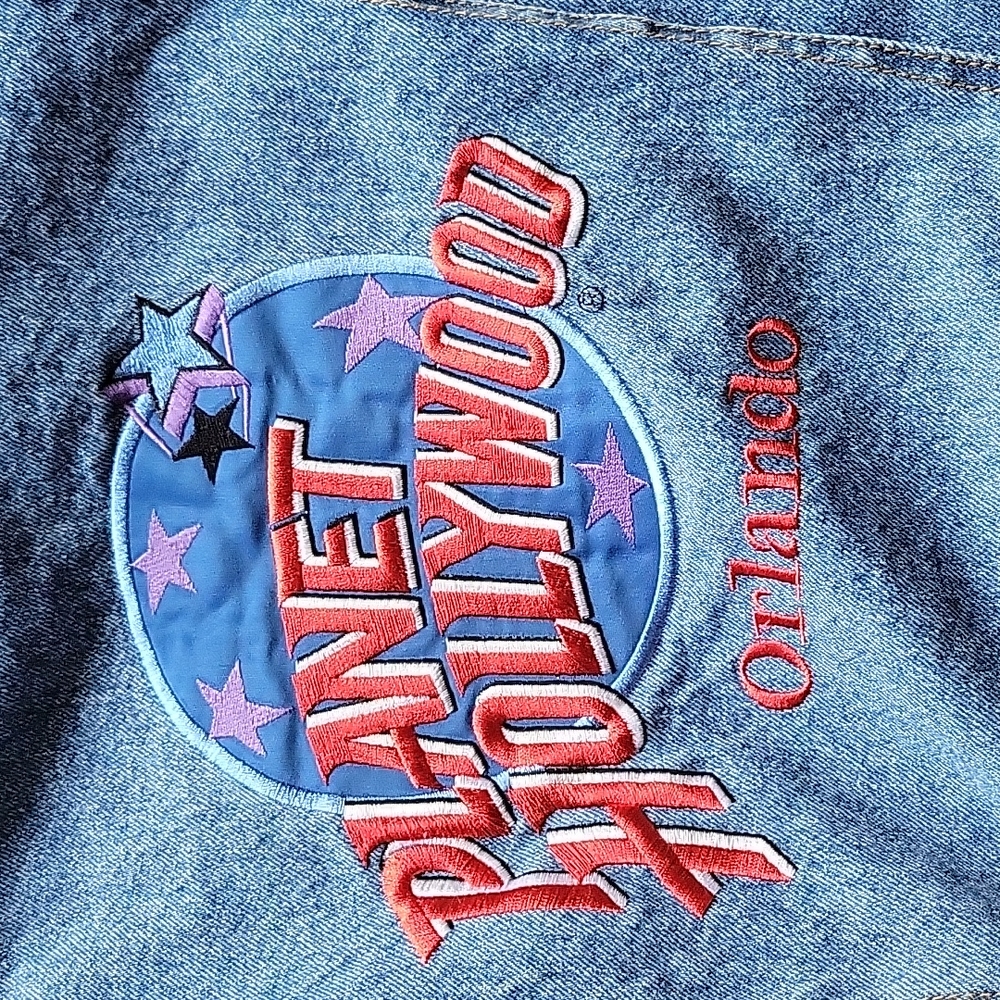 Vintage 90s Planet Hollywood Jean Jacket Small - Picture 3 of 10